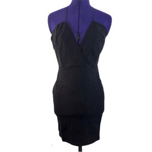 Honey Punch Black Cross Strap Dress